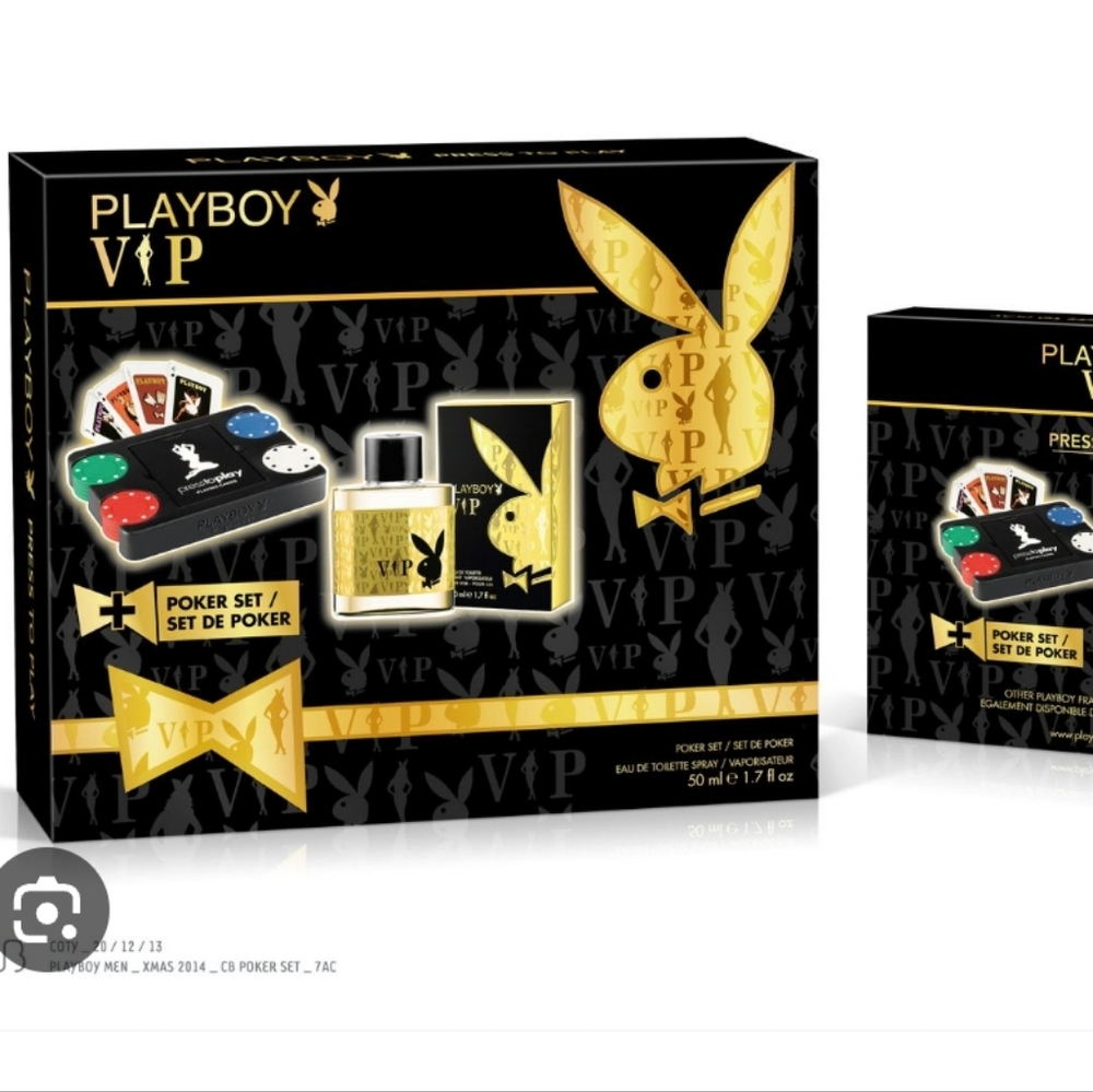 Playboy cologne and poker set